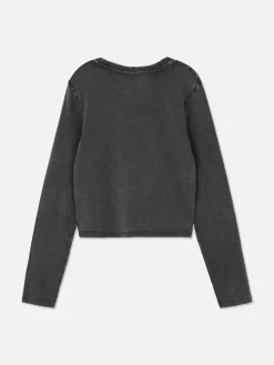 Acid Wash Long Sleeve T-shirt|Primark Best