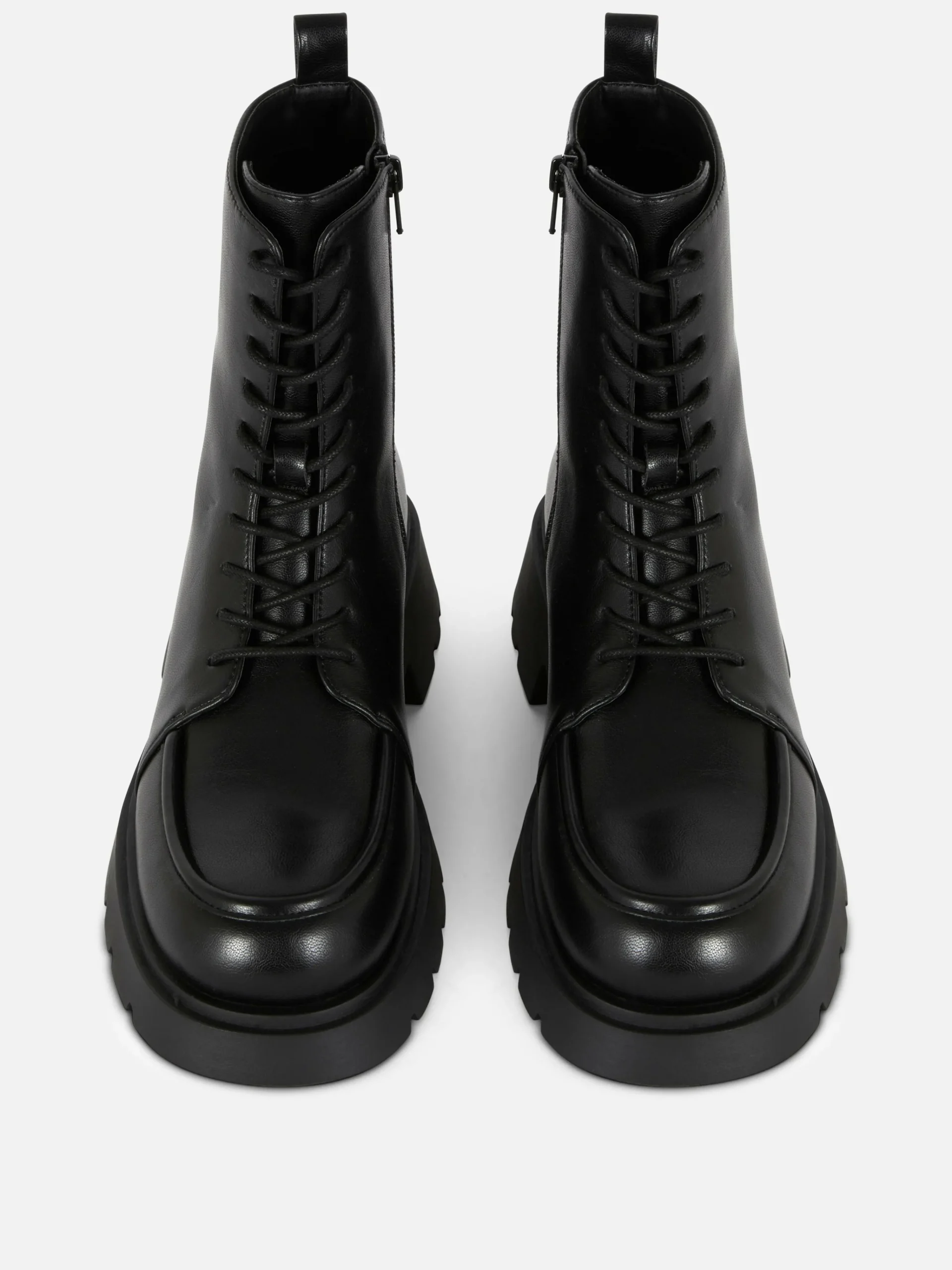 Apron Toe Laced Ankle Boots|Primark New