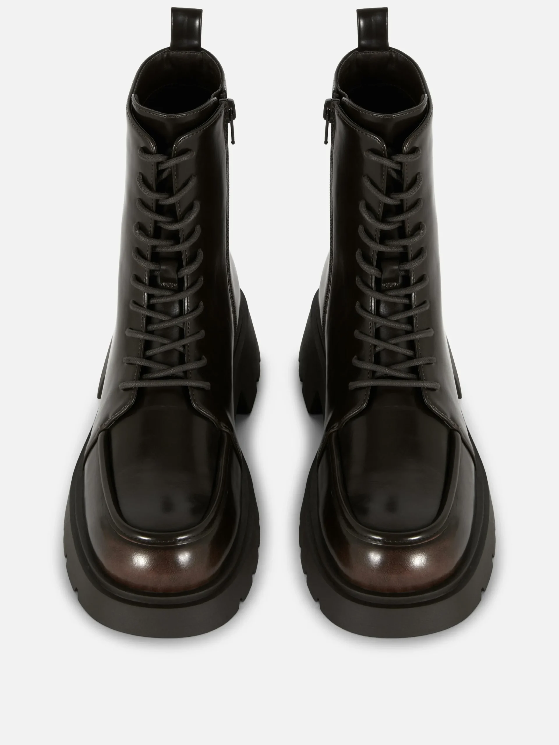 Apron Toe Laced Ankle Boots|Primark Outlet