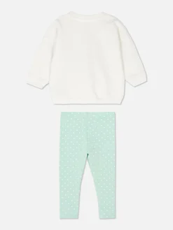 Ballerina Sweatshirt And Polka Dot Leggings Set|Primark