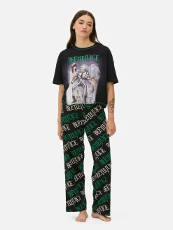 Beetlejuice Logo Pajama Set|Primark Outlet