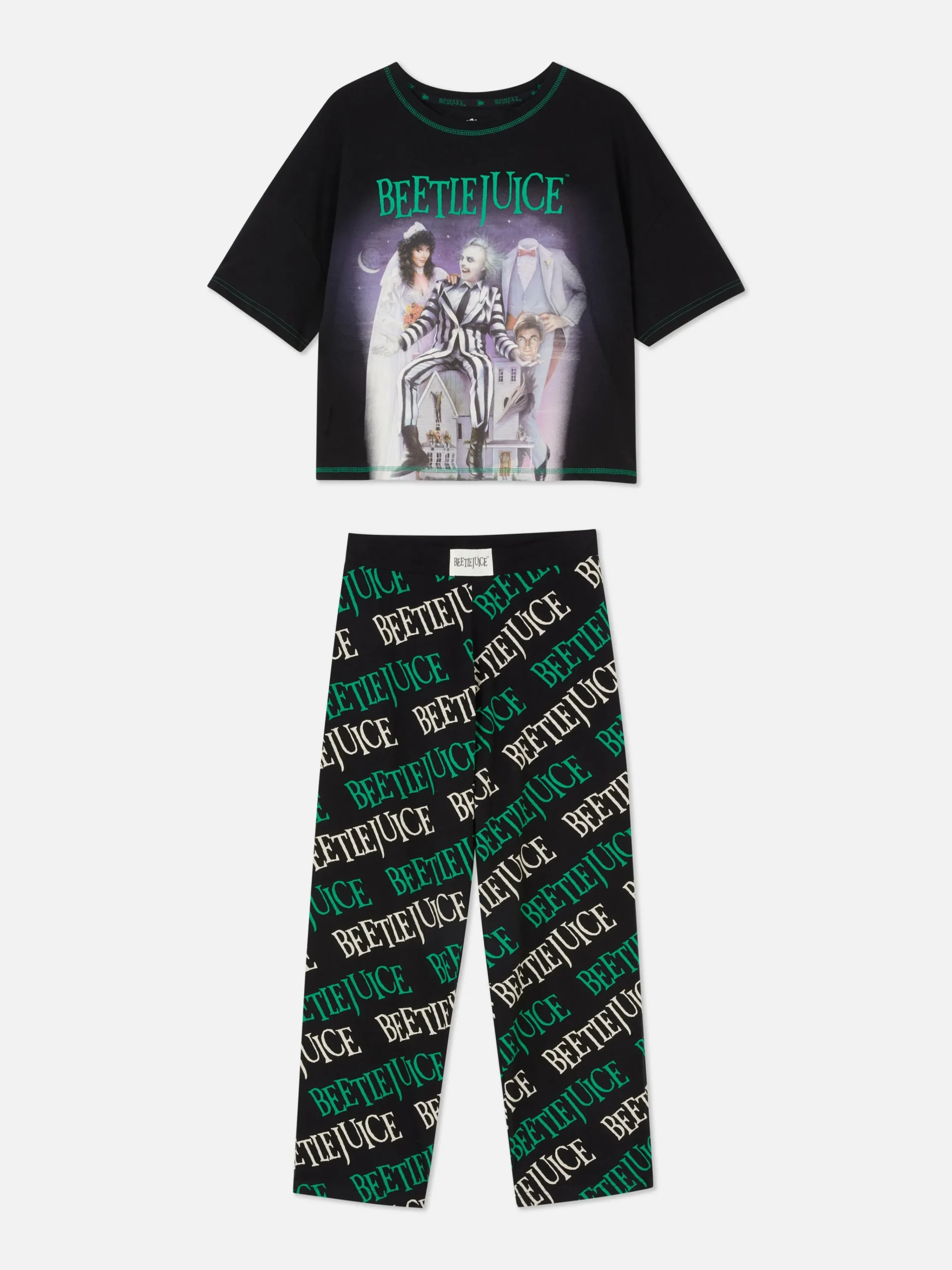 Beetlejuice Logo Pajama Set|Primark Outlet