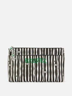 Beetlejuice Striped Makeup Bag|Primark