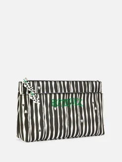 Beetlejuice Striped Makeup Bag|Primark