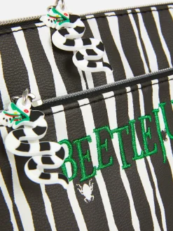 Beetlejuice Striped Makeup Bag|Primark