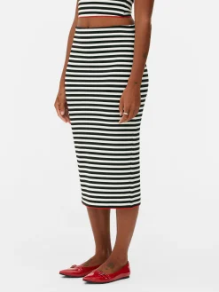 Beetlejuice X Colleen Atwood Stripe Midi Skirt Set|Primark Outlet