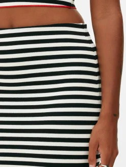Beetlejuice X Colleen Atwood Stripe Midi Skirt Set|Primark Outlet