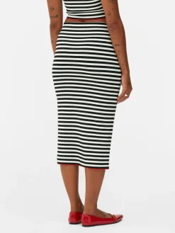 Beetlejuice X Colleen Atwood Stripe Midi Skirt Set|Primark Outlet