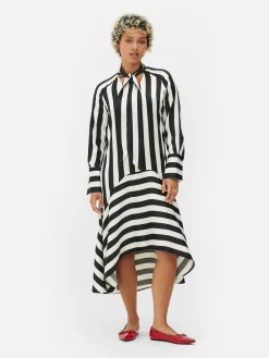 Beetlejuice X Colleen Atwood Striped Midi Dress|Primark Online