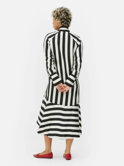 Beetlejuice X Colleen Atwood Striped Midi Dress|Primark Online