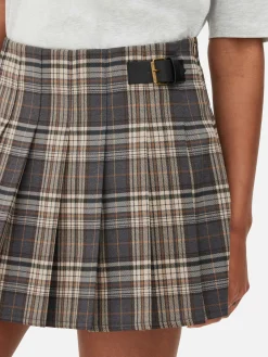Belted Pleated Mini Skirt|Primark