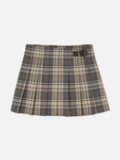 Belted Pleated Mini Skirt|Primark