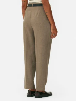 Belted Pleated Pants|Primark Clearance