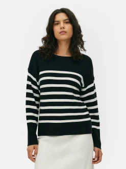 Boat Neck Long Sleeve Sweater|Primark Sale