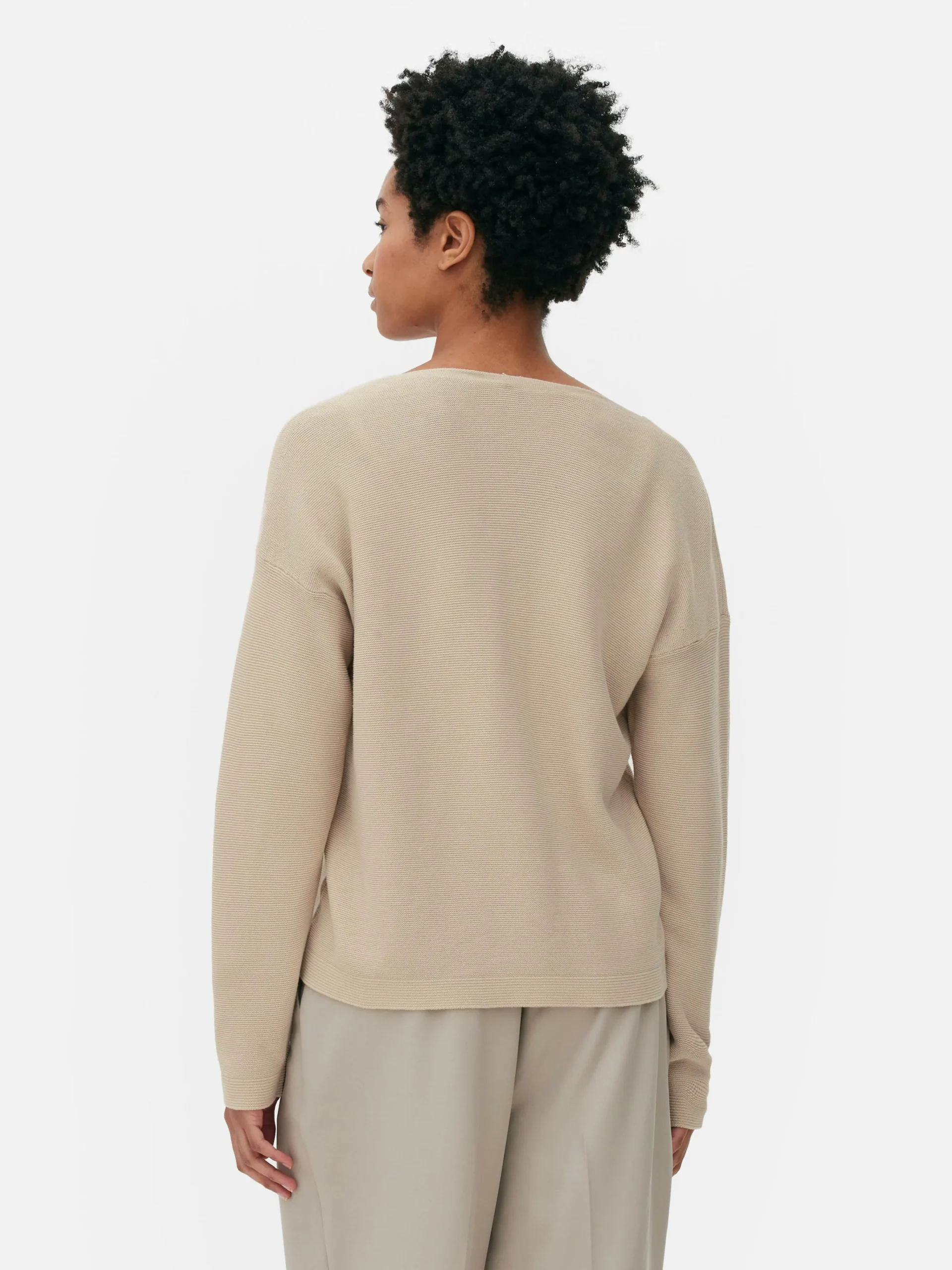 Boat Neck Long Sleeve Sweater|Primark Online