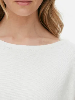 Boat Neck Long Sleeve Sweater|Primark Discount