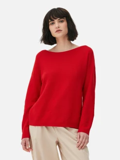 Boat Neck Long Sleeve Sweater|Primark Clearance