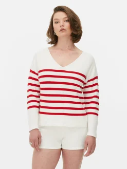 Boat Neck Long Sleeve Sweater|Primark Hot