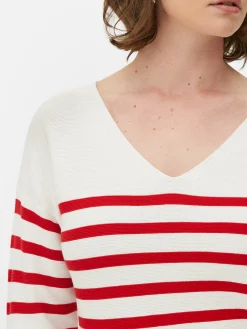 Boat Neck Long Sleeve Sweater|Primark Hot