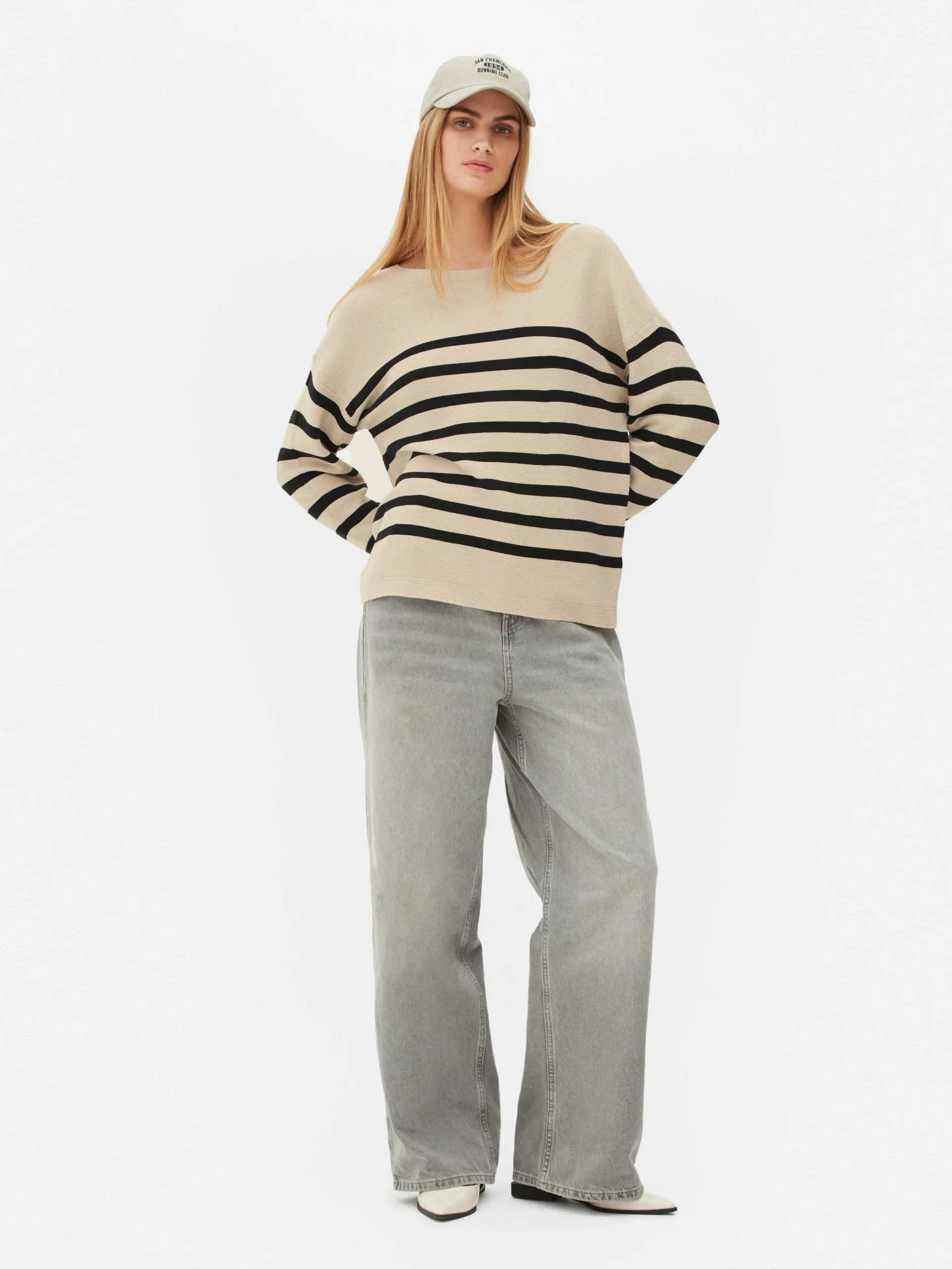 Boat Neck Long Sleeve Sweater|Primark Hot