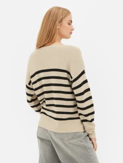 Boat Neck Long Sleeve Sweater|Primark Hot