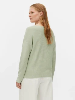 Boat Neck Long Sleeve Sweater|Primark Clearance