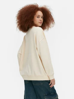 Boston Print Oversized Sweatshirt|Primark New