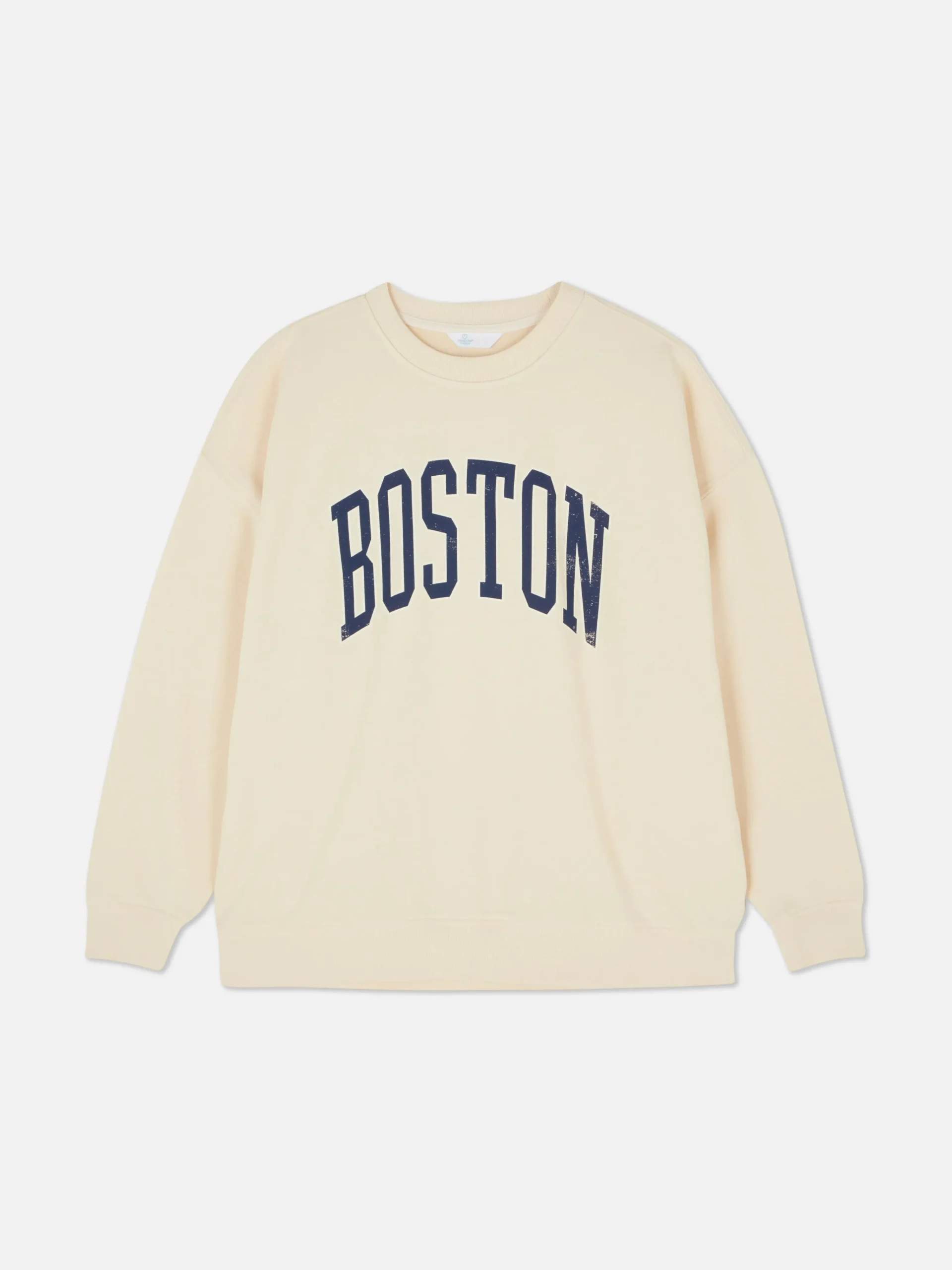 Boston Print Oversized Sweatshirt|Primark New