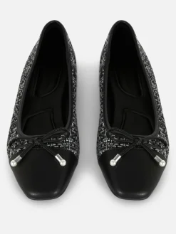 Boucle Contrast Toe Cap Ballet Flats|Primark Sale