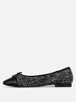 Boucle Contrast Toe Cap Ballet Flats|Primark Sale