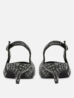 Boucle Slingback Kitten Heels|Primark Sale