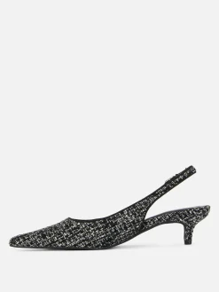 Boucle Slingback Kitten Heels|Primark Sale