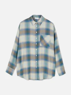 Boyfriend Fit Check Shirt|Primark Clearance