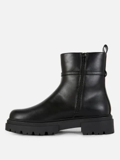 Buckle Detail Ankle Boots|Primark New
