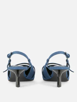 Buckled Denim Kitten Heels|Primark Best