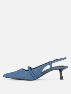 Buckled Denim Kitten Heels|Primark Best