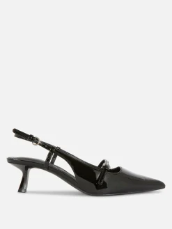 Buckled Patent Kitten Heels|Primark Hot