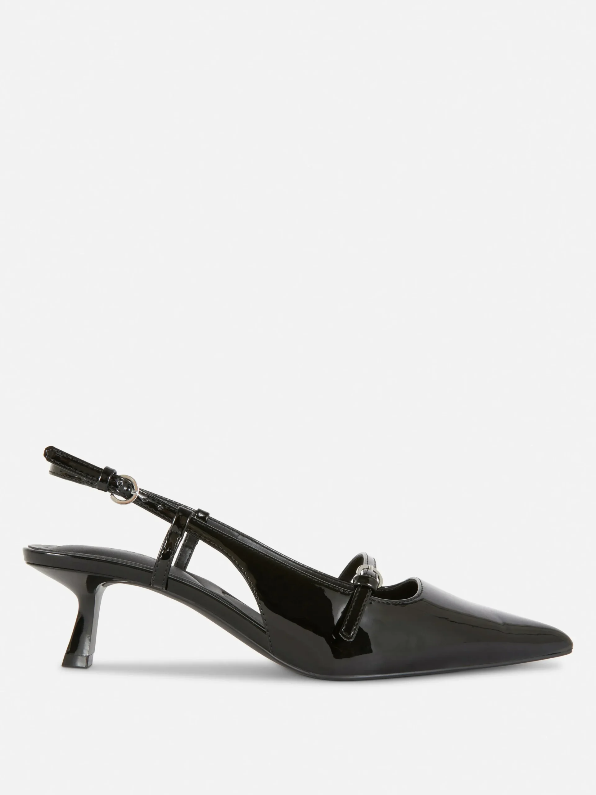 Buckled Patent Kitten Heels|Primark Hot