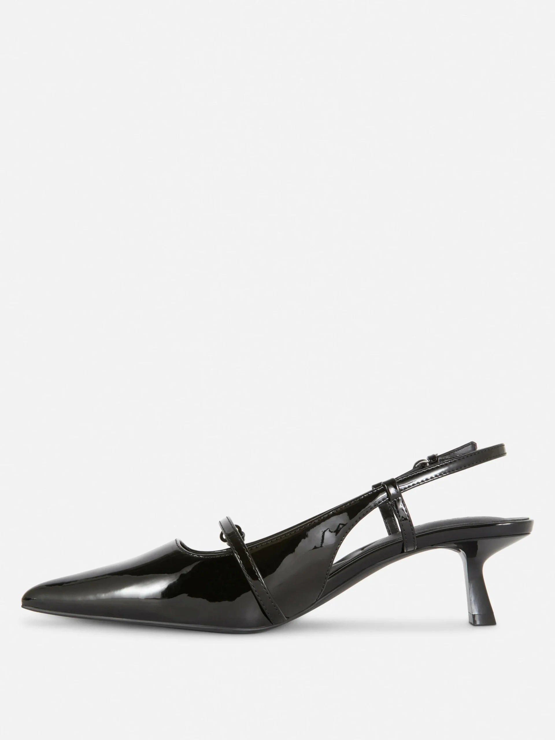 Buckled Patent Kitten Heels|Primark Hot