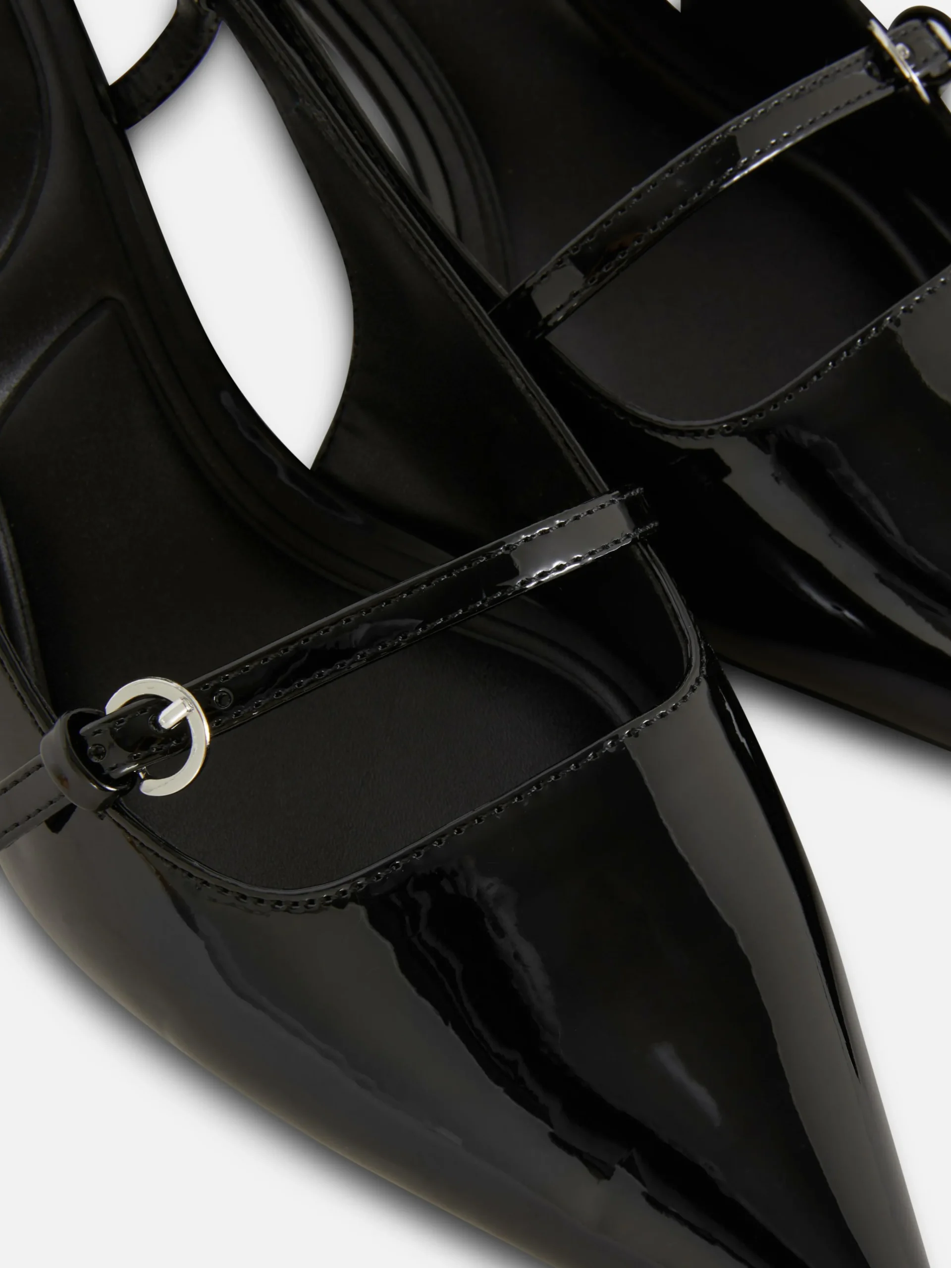 Buckled Patent Kitten Heels|Primark Hot