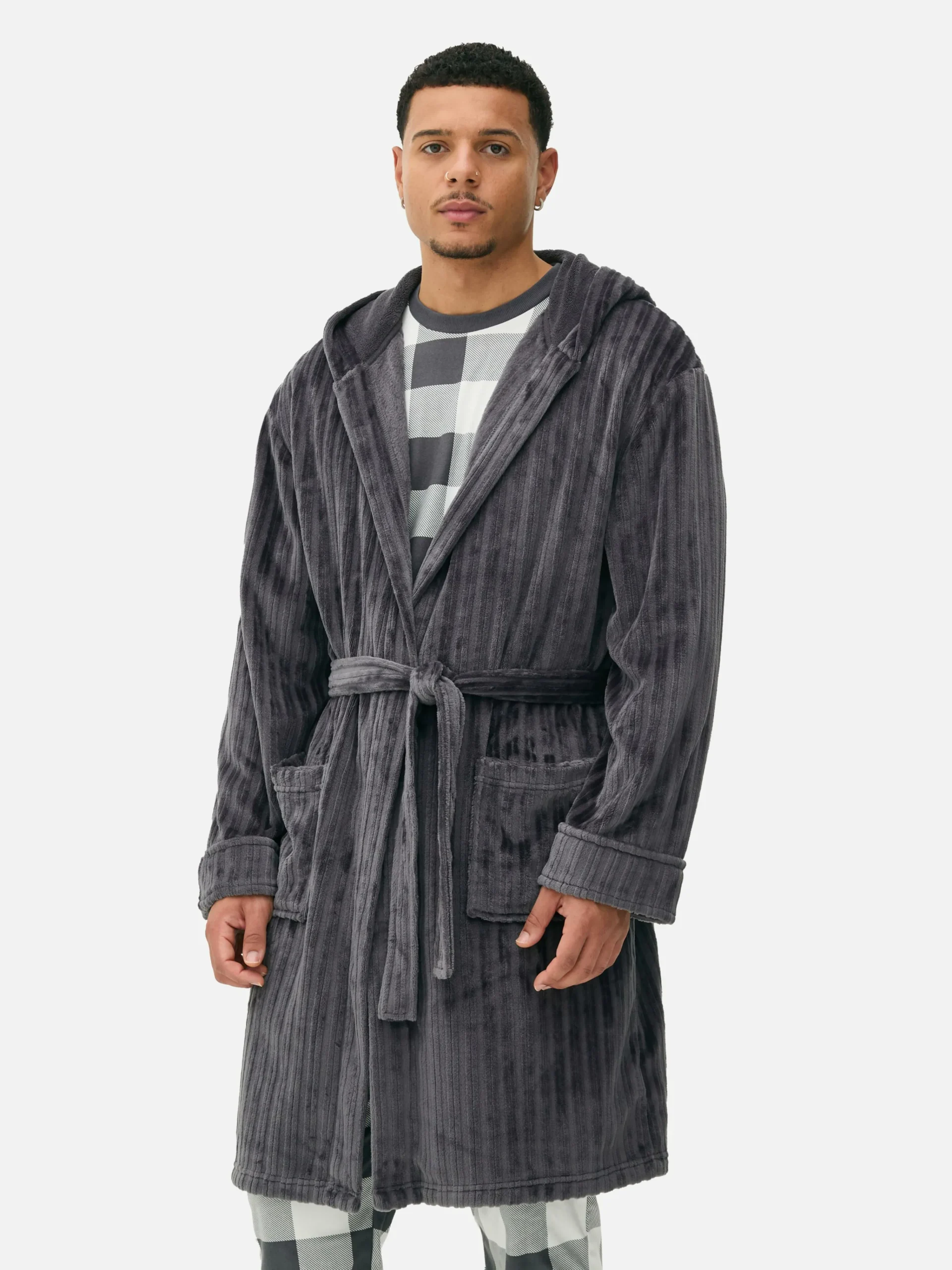 Burnout Striped Robe|Primark