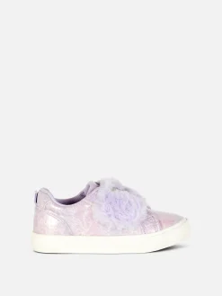 Butterfly Glitter Faux Fur Trim Sneakers|Primark Sale
