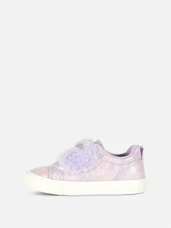 Butterfly Glitter Faux Fur Trim Sneakers|Primark Sale