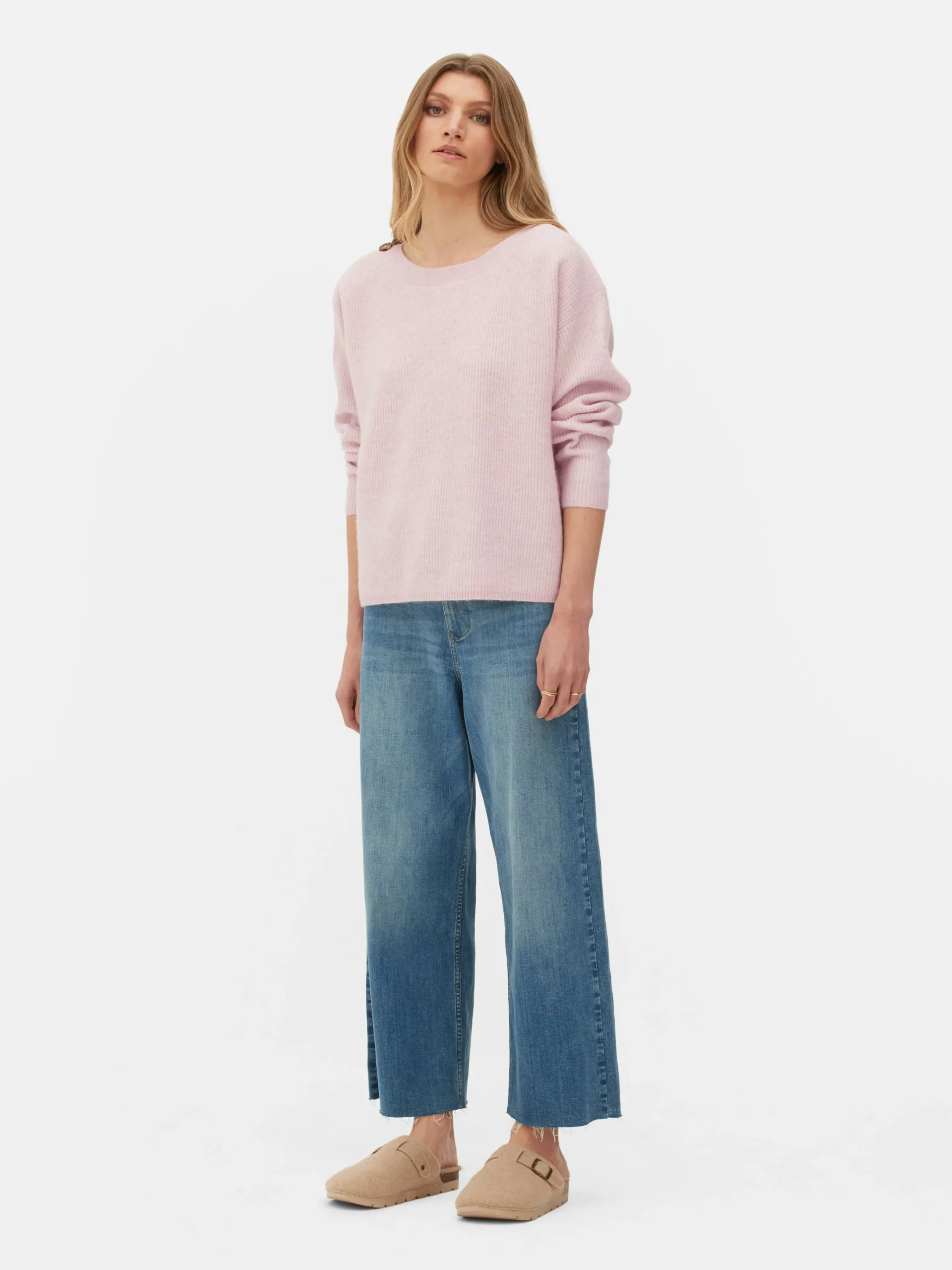 Button Shoulder Boatneck Sweater|Primark Discount