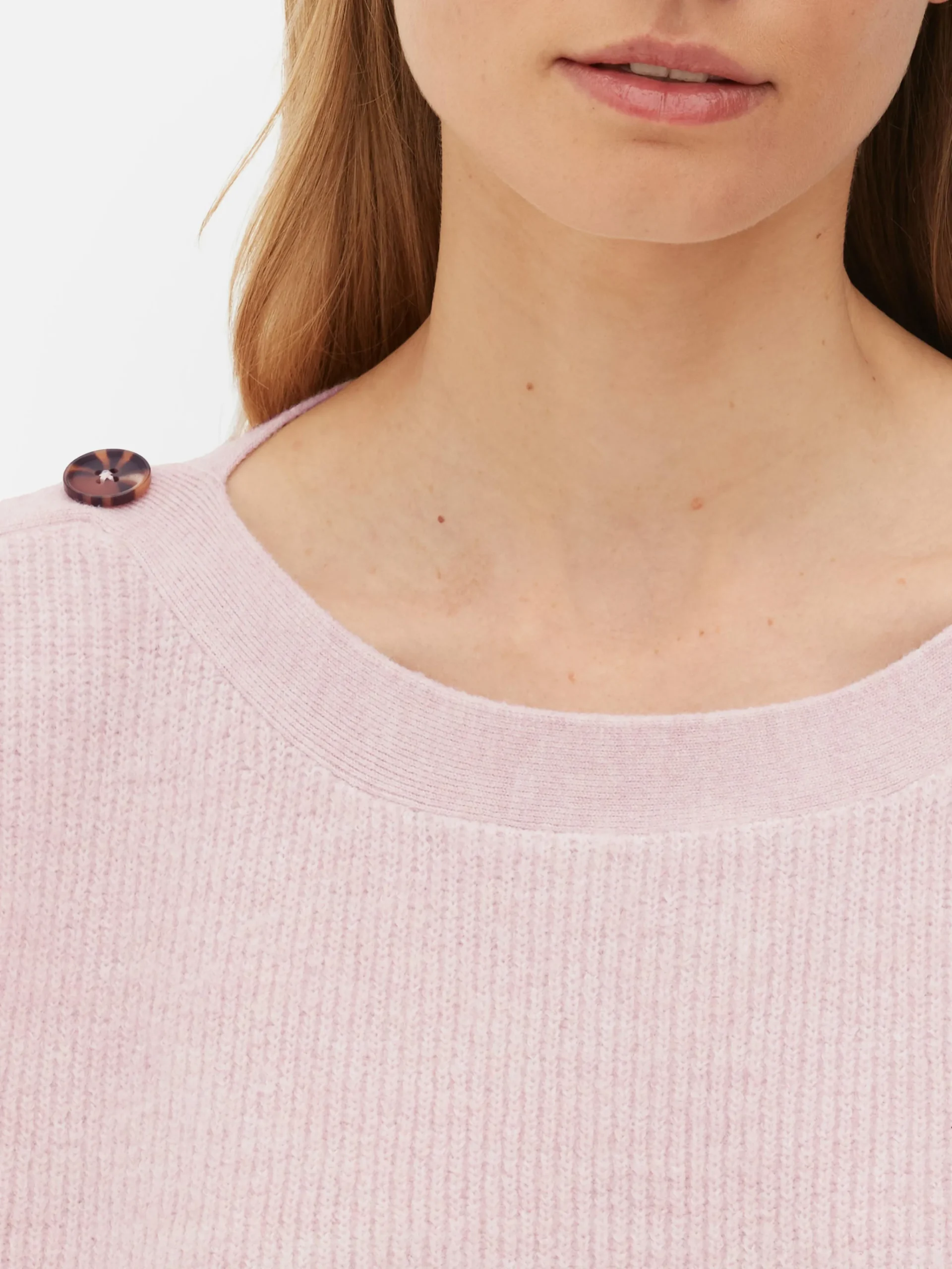 Button Shoulder Boatneck Sweater|Primark Discount