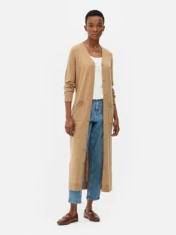 Button-Up Maxi Cardigan|Primark Hot