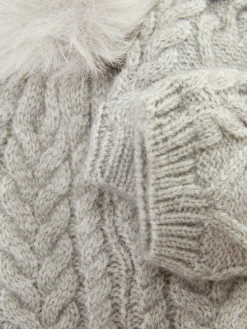 Cable Knit Beanie And Mittens Set|Primark Clearance