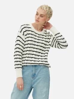 Cable Knit Striped Sweater|Primark