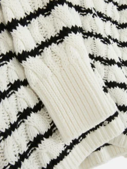 Cable Knit Striped Sweater|Primark