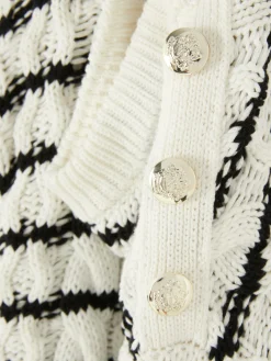 Cable Knit Striped Sweater|Primark